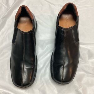 Cole Haan Zeno Slip On Leather Loafers Mens Size 13M Brown Split Toe Shoe